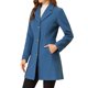 thumbnail image 4 of INSPIRE CHIC Abrigos de Mujer Abrigo Largo de Invierno con Botones Sencillos S Azul Polvoriento, 4 of 6
