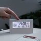 thumbnail image 1 of 1pc, Modern LCD Electric Desk Clock with Calendar, Digital Temperature and Humidity, Battery Operated - Perfect for Home and Office Use, 1 of 3