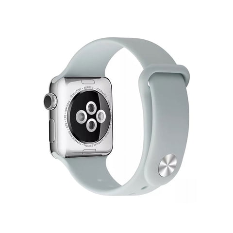 Genérico - Correa Botón Compatible Iwatch Apple Watch 42/44/45Mm Gris Claro