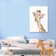 thumbnail image 2 of Pintura en lienzo con diseño de corona floral de animales, impresiones para niña, jirafa, elefante, león, arte de pared, póster para guardería, 2 of 4