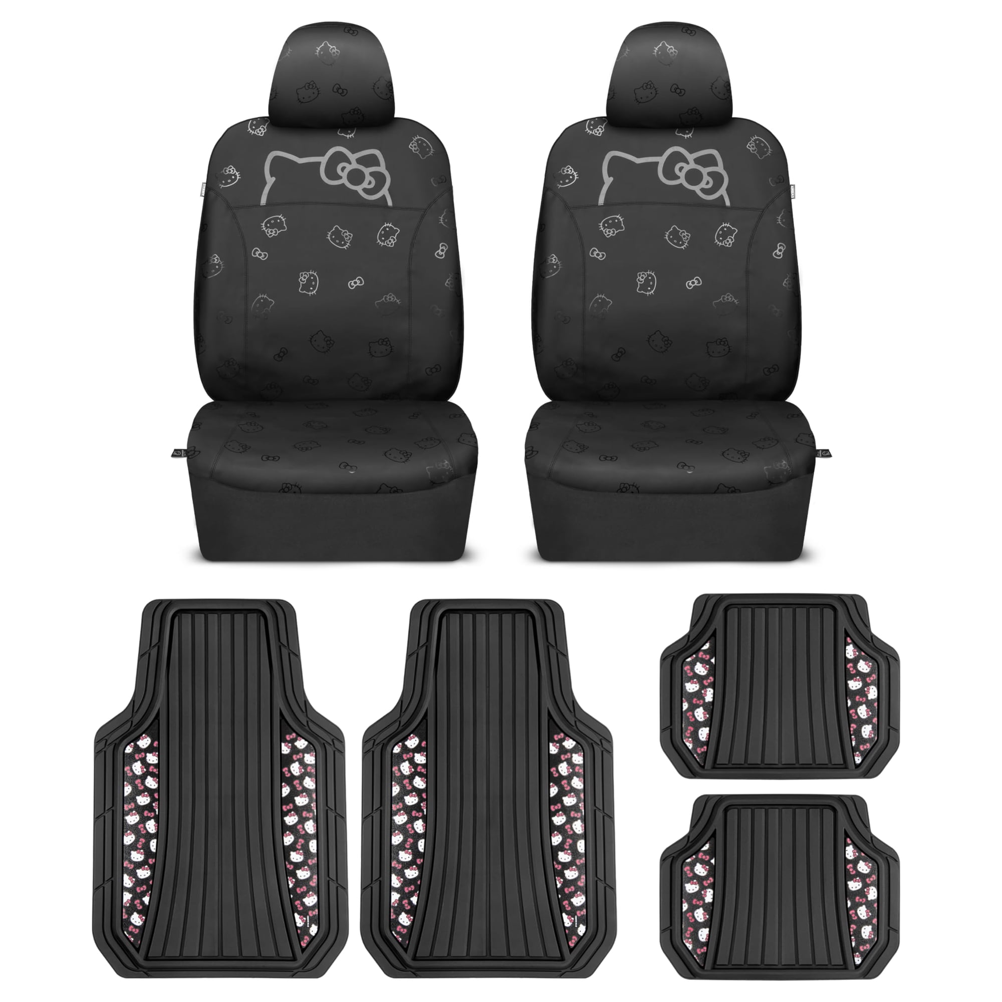 Fundas Para Asientos Y Tapetes Para Piso Carbella Hello Kitty De Cuero Pu