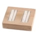 thumbnail image 4 of Pendientes De Madera Anillos Bandeja De Exhibición De Joyería Organizador Titular 2 Ranuras Blanco, 4 of 5