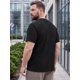 thumbnail image 3 of INSPIRE CHIC Camiseta Texturizada para Hombre Grande y Alto Cuello Redondo Sólido Jacquard T-Shirts XL Negro, 3 of 5