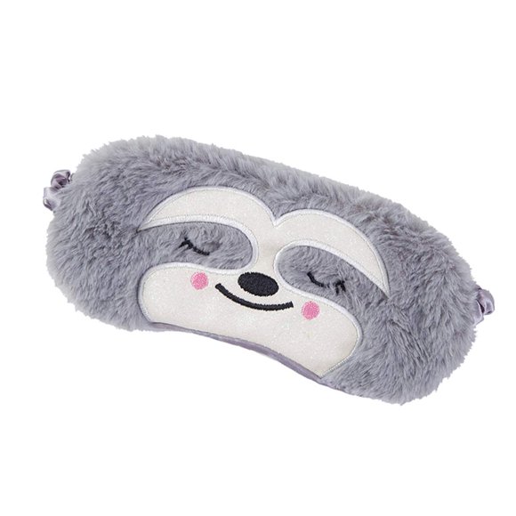 Antifaz de Sueño KANOA de Peluche con Diseño de Perezoso Gris