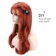 thumbnail image 4 of Peluca AKstore para mujer, resistente al calor, 70 cm de largo, cabello castaño rizado, 4 of 7