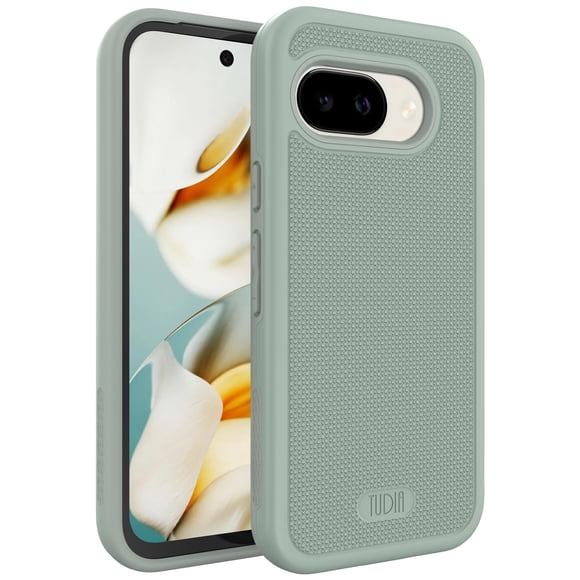 Funda TUDIA MergeGrip para Pixel 9a (2025) con Doble Capa Antigolpes Verde