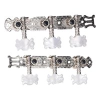 Magideal - Clavijas De Afinación De Guitarra Acústica De Metal De 2 Piezas, Teclas De Afinadores De Cabezales De Máquina Para Reemplazo De Guitarra Folclórica