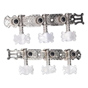 Magideal - Clavijas De Afinación De Guitarra Acústica De Metal De 2 Piezas, Teclas De Afinadores De Cabezales De Máquina Para Reemplazo De Guitarra Folclórica