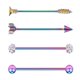 thumbnail image 4 of Pendientes De Barra De Acero Inoxidable Industriales De 4 Piezas De Colores, 4 of 5