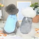 thumbnail image 4 of Paquete de 2 suéteres para perros con anilla para arnés, suéteres cálidos de forro polar para cachorros, ropa de invierno para mascotas, conjuntos con orificio para correa (azul y gris), 4 of 5