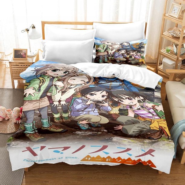 Anime Encouragement of Climb Bedding Set Single Twin Full Size Bed Set Adult Kid Bedroom Duvet cover Sets Bed Sheets