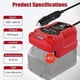 thumbnail image 5 of Cargador Mini para Auto Compatible para Mil*wau*kee Batería de 18V de Ion de Litio Reemplazo para Estación de Carga de Ion de Litio, 5 of 7
