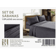 thumbnail image 1 of Set De Sabanas Plaza Y Media Color Gris Oscuro 200 Hilos + 1 Funda De Almohada, 1 of 2