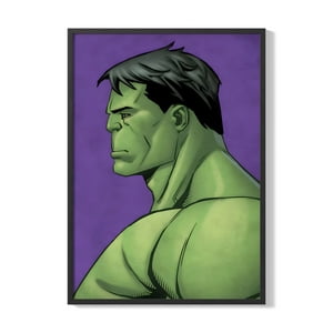 Creango - Cuadro Poster Enmarcado Hulk Marvel Decorativo