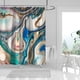 thumbnail image 1 of 1pc Luxury Gray Golden Marble Shower Curtain Set - Waterproof, Washable, and Standard Size for Bathtub - Includes 12 Plastic Hooks, 1 of 5