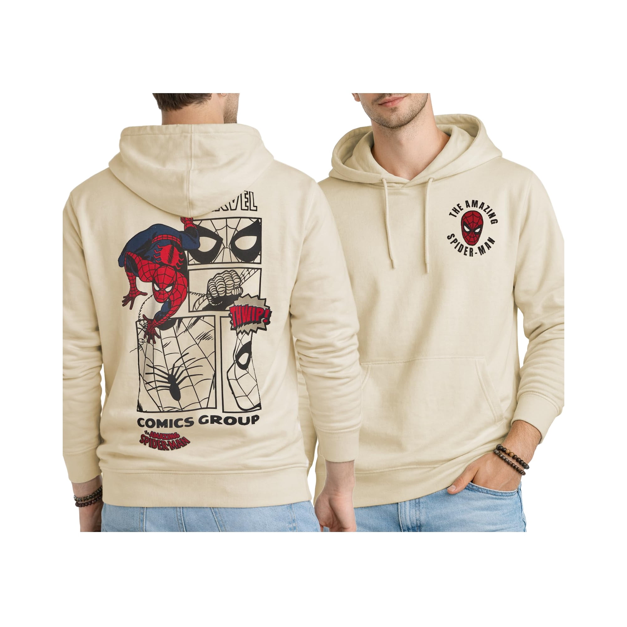 Sudadera Con Capucha Marvel Spider-man Gráfica Mezcla De Algodón Xl