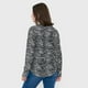 thumbnail image 2 of Blusa Mujer Cuello Mao Print Rayas Negro Corona, 2 of 5