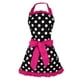 thumbnail image 3 of delantal ajustable casa cocina cocina mujeres algodón delantales bowknot rosa roja, 3 of 3