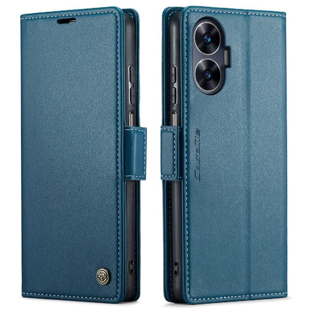 CaseMe tipo cartera Realme C55 con cierre magnético, RFID, tarjetero, soporte, carga inalámbrica