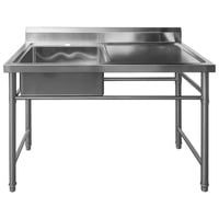 Joytek - Lavafondo De Acero Inoxidable Secador Derecho 120X60 Cm