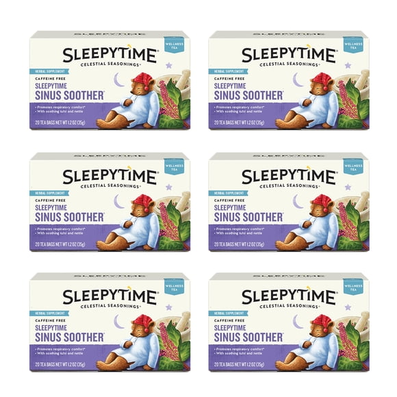 Té Celestial Seasonings Sleepytime Calmante para Senos Nasales Paquete de 6