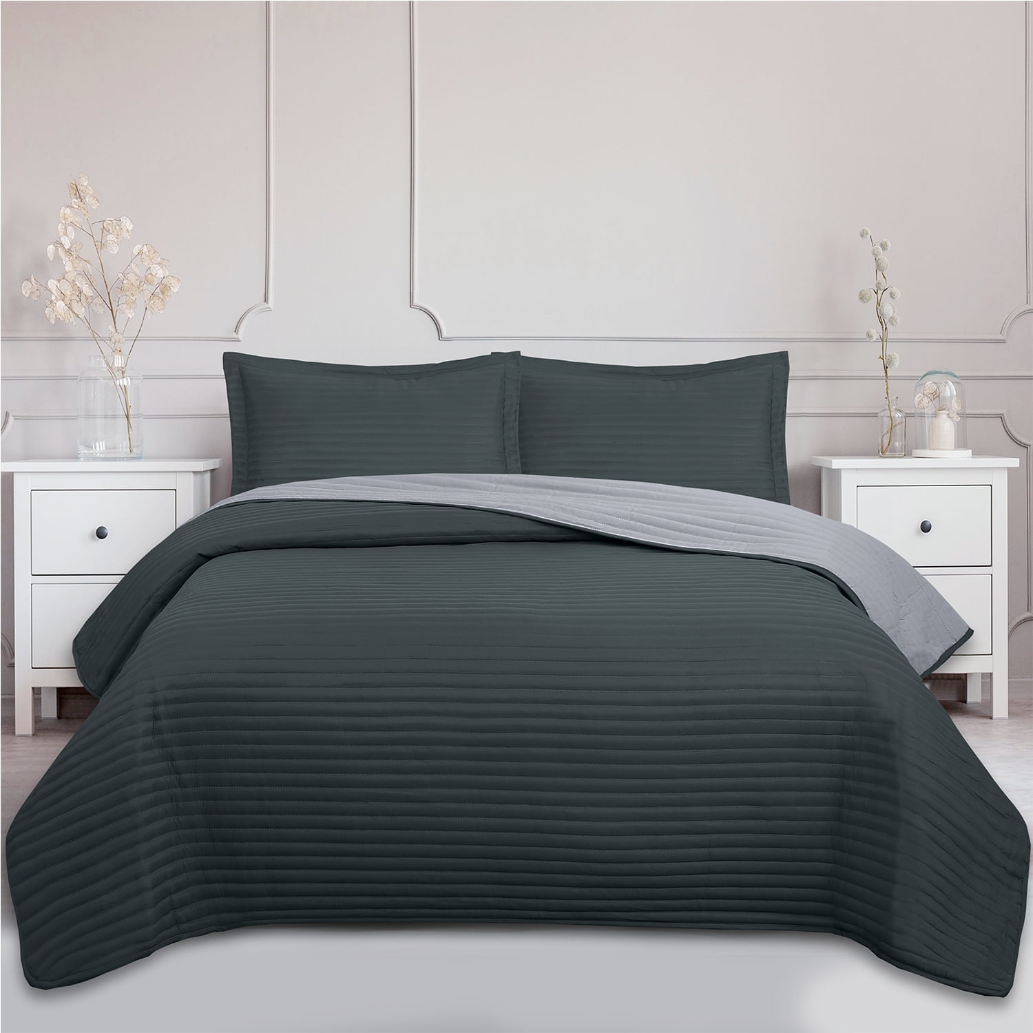 Quilt Andes Bicolor Gris