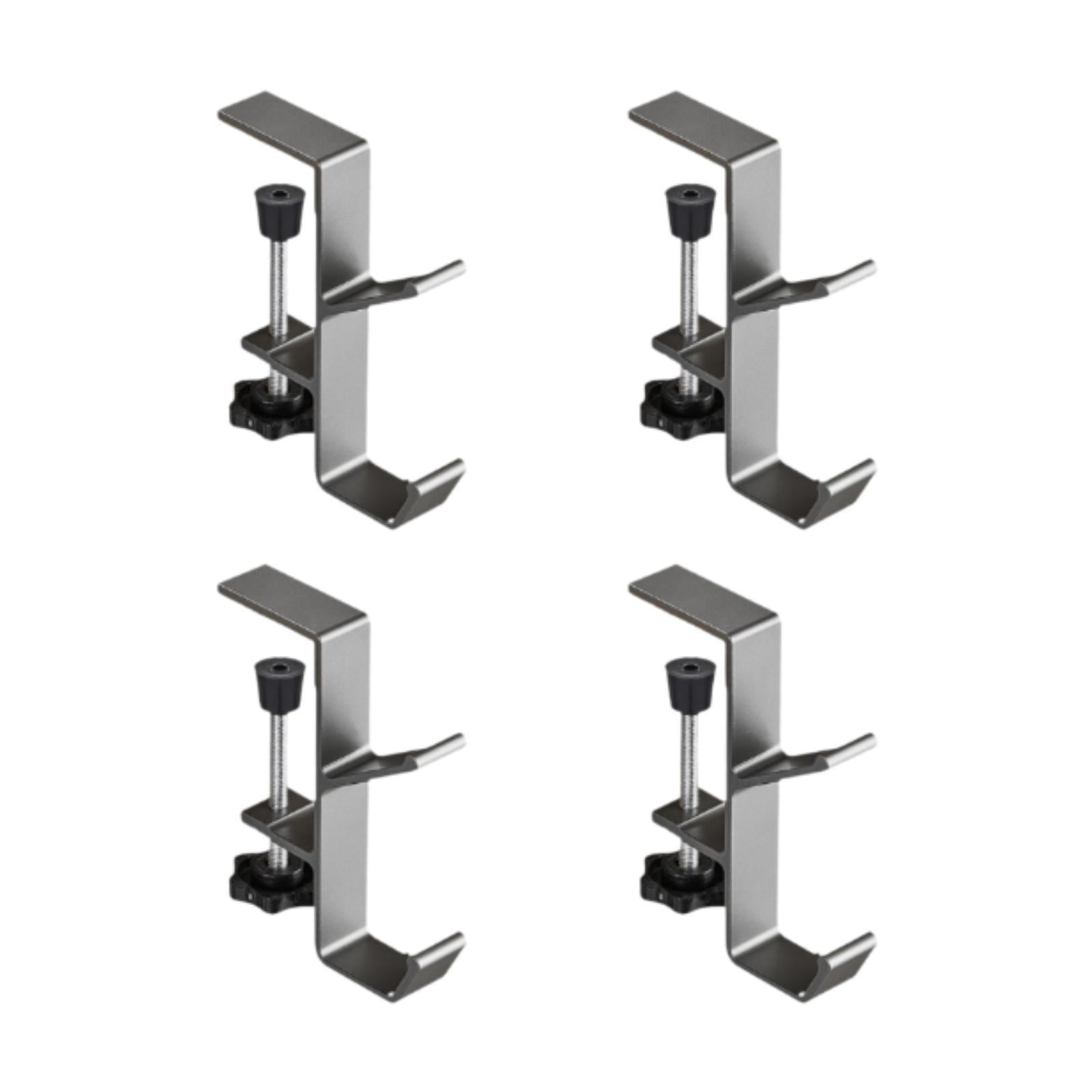 Bothyi - 4 Piezas De Soportes Para Bolsas De Escritorio, Ganchos Para Bolsas De Escritorio, Para Mesa, Escritorio, Gabinete, Plateado