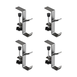 Bothyi - 4 Piezas De Soportes Para Bolsas De Escritorio, Ganchos Para Bolsas De Escritorio, Para Mesa, Escritorio, Gabinete, Plateado