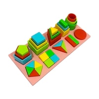 Genérico - Bloques De Geometría Apilables Entrenamiento Infantil Multi Figura - A12 - Sr2505