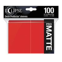 Sleeves Ultra Pro Eclipse Standard Matte, Paquete De 100 Unidades, Color Rojo Manzana