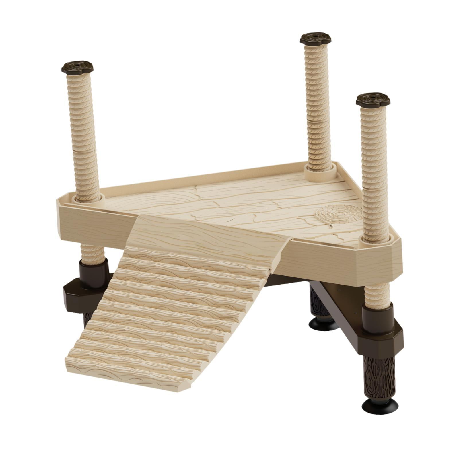 de descanso para tortugas, adorno, accesorios, suministros, multifuncional, fuerte potencia de succión, terraza estable para reptiles S