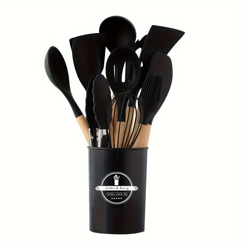 Xusx111 - Conjunto De Utensilios De Cocina De Silicona - Conjunto De Utensilios De Cocina Resistentes Al Calor, Gadgets De Cocina De 12pcs Con Agujero Colgante Para Utensilios De Cocina Antiadherentes