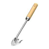 Magideal - Herramientas De Deshierbe De Jardín Multipropósito, Portátil, Suelo Suelto, Extractor De Malezas De Alta Resistencia, Removedor De Malezas Manual Para Mango Madera 3 Dientes