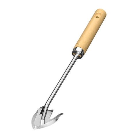 Magideal - Herramientas De Deshierbe De Jardín Multipropósito, Portátil, Suelo Suelto, Extractor De Malezas De Alta Resistencia, Removedor De Malezas Manual Para Mango Madera 3 Dientes