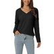 thumbnail image 1 of INSPIRE CHIC Suéter de Mujer con Cuello en V de Punto Waffle de Manga Larga Suelto Casual Ligero L Negro, 1 of 6