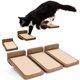 thumbnail image 1 of Set de 3 peldaños de pared para gatos, diseño de Cat Wall Stairs INICIO, color marrón oscuro, 1 of 8