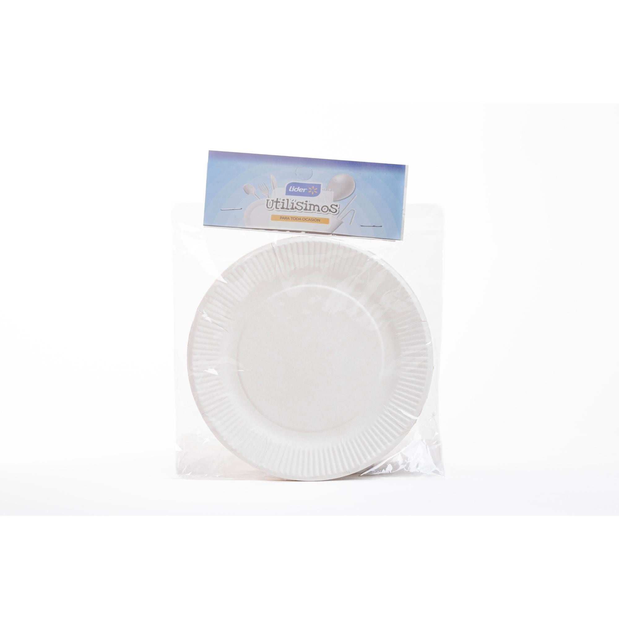 Plato Mediano Cartón 12u Lider