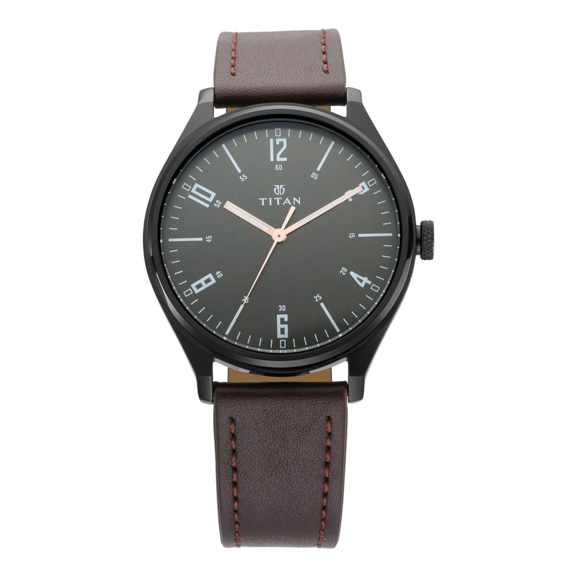 Reloj Titan Workwear Para Hombre, De Cuarzo, Resistente Al Agua, Color Marrón