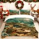 thumbnail image 1 of Golden Coin Shimmering in Water Printed Duvet Cover Set Themed Printed Bedding Set 1 Duvet Cover + 2 Pillowcases 100% Polyester Wear-Resistant and Wrinkle-Resis, 1 of 1
