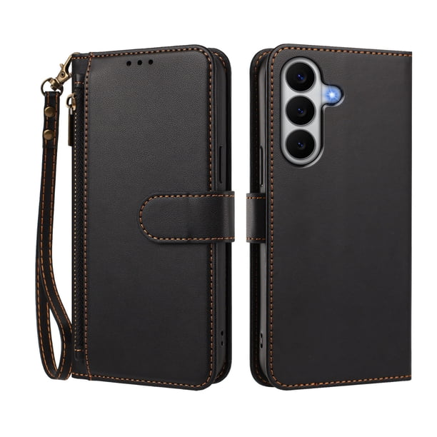 Funda Tipo Billetera para samsung galaxy A27 5G con Soporte y Bolsillo con Cierre Negro