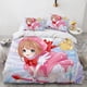 thumbnail image 1 of Anime Cardcaptor Sakura Bedding Set,Duvet Cover Comforter Bed Set Quilt Cover Pillowcase, Boys Girls Adults Bed Sheets, 1 of 5