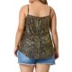 thumbnail image 3 of Agnes Orinda Trajes de Halloween Tallas Grandes Escuela Colegio Tops de Lentejuelas para Mujeres Cuello en V Bronceado Brillante Cami Sin Mangas Camisola Chaleco 3X Negro Oro, 3 of 6