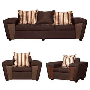 Ruzam Mobel - Juego De Living 3-1-1 Creta Cafe Lino