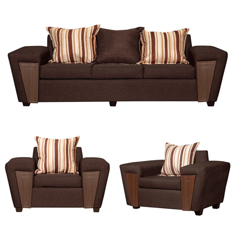 Ruzam Mobel - Juego De Living 3-1-1 Creta Cafe Lino