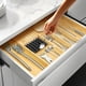 thumbnail image 3 of Organizador de cajones de cocina VaeFae Bamboo con 6 compartimentos, 3 of 6