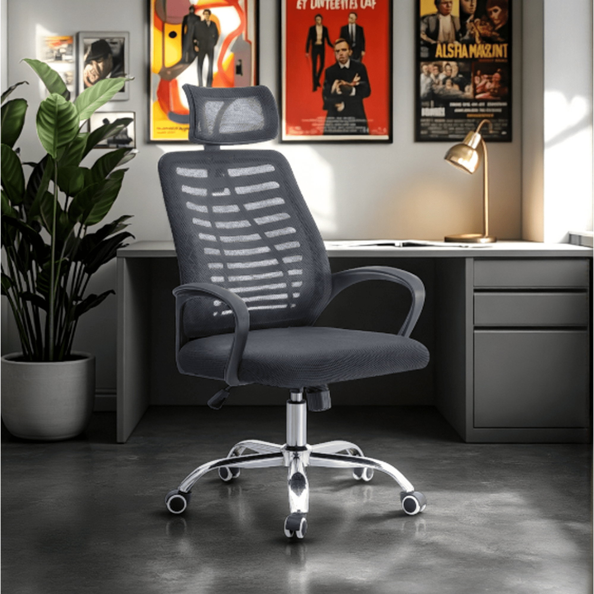 Arthome - Silla De Oficina Ejecutiva Madrid Ergonomica Color Negro Bm-805