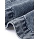 thumbnail image 5 of Chaqueta de mezclilla corta con botones al frente para trabajo, colegio o escuela de Agnes Orinda para mujer de talla grande, mangas cortas, 4X gris azul, 5 of 6