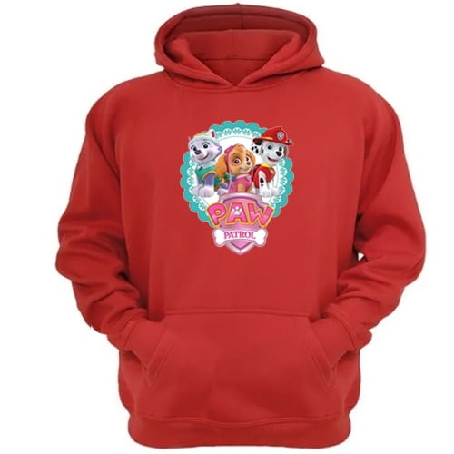 Polerón Canguro Paw Patrol Rojo Talla S Unisex