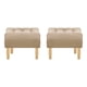 thumbnail image 1 of Set Pouf Wood 1c Felpa 05 Beige, 1 of 5