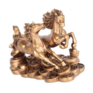 Magideal - Estatuas De Caballo Corriendo Con Dinero De Bronce, Figuritas Chinas Hechas A Mano, Decoración Del Hogar, Regalos Coleccionables